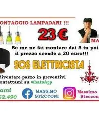 Montaggio lampadario applique Monteverde Roma Montaggio lampadario applique Monteverde Roma