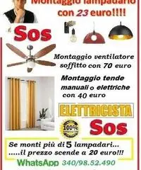 Montaggio lampadario applique Monteverde Roma Montaggio lampadario applique Monteverde Roma