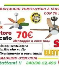 Montaggio ventilatore a soffitto Roma Talenti