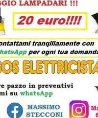 Montaggio lampadario Roma Torre Angela 20 euro