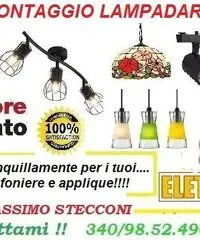 Elettricista installazione lampadari applique