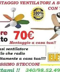 Elettricista installazione lampadari applique