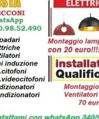 Montaggio ventilatore a soffitto con luce Roma