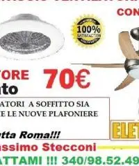 Montaggio ventilatore a soffitto con luce Roma
