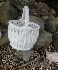 Cesto in CERAMICA BIANCA