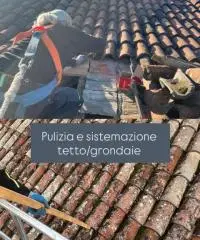 PULIZIA - MANUTENZIONE - SISTEMAZIONE GRONDAIE E TETTI