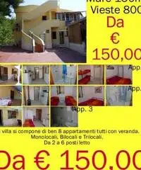 Vieste Villetta trilocale con veranda a 150mt dal mare Vieste Villetta trilocale con veranda a 150mt dal mare