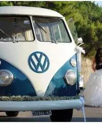 Pulmino Volkswagen rosso blu T1 noleggio salerno matrimonio