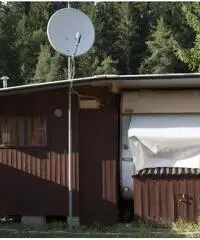 Roulotte stanziale con preingresso in legno