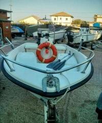 Barca open fiart 4,5 metri con motore e carrello alaggio