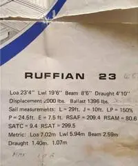 Barca a vela Ruffian 23 vetro resina 7 mt