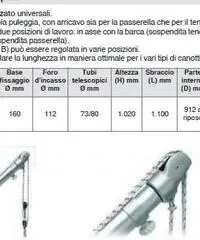 Gruetta telescopica lega leggera max 280kg - Coppia - Osculati Gruetta telescopica lega leggera max 280kg - Coppia - Osculati