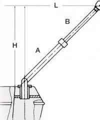 Gruetta telescopica lega leggera max 280kg - Coppia - Osculati Gruetta telescopica lega leggera max 280kg - Coppia - Osculati