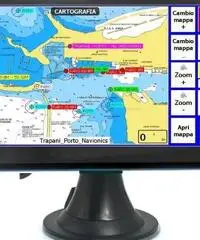 GPS navigatore nautico plotter cartografico display colori 7,0"
