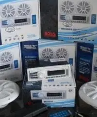 Kit autoradio con casse 180Watt nautico