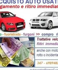 Acquisto la tua auto usata chiama 3476989482, o qualsiasi altro veicolo usato