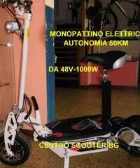 monopattino elettrico robusto da 48V - 1000W autonomia 50KM