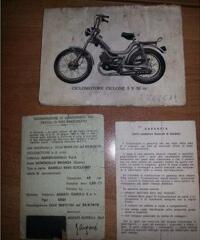 Garelli Ciclone 1978 restaurato 5V documenti manuale