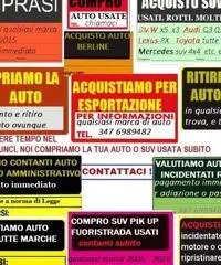 Acquisto auto usate anche se rotte,incidentate