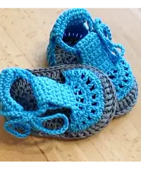 Scarpine neonato in cotone a mano Scarpine neonato in cotone a mano