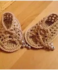 Scarpine neonato in cotone a mano Scarpine neonato in cotone a mano