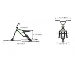 Snowtrike rev-17 Apple Green Ski Trike con BMX Feeling Nuovo