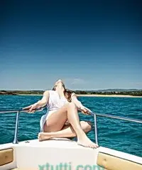 Barca book fotografico foto modella matrimonio moda mare