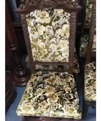 Credenza con vetrina stile barocco + 6 sedie stile Credenza con vetrina stile barocco + 6 sedie stile