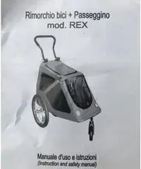 Rimorchio passeggino bici per cagnolino Rimorchio passeggino bici per cagnolino