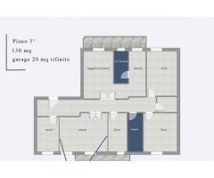 Appartamento ben rifinito 130 mq con garage 30 mq