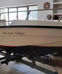 Barca con carrello e motore