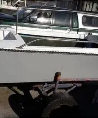 Barca 4,5 metri con carrello in acciaio