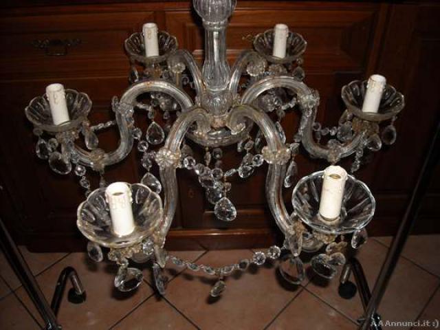Vecchio lampadario maria teresa 6 luci anni 30-40 - Verona