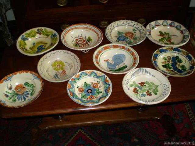 10 piatti rustici da collezione dell'800 - Vicenza