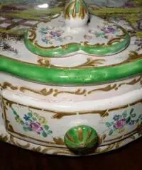 Raro calamaio '800 in ceramica dipinta a mano - Vicenza