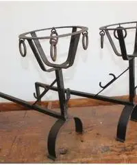 Coppia alari Toscani epoca 700 ferro battuto. Antico Antiqu - Viterbo Coppia alari Toscani epoca 700 ferro battuto. Antico Antiqu - Viterbo