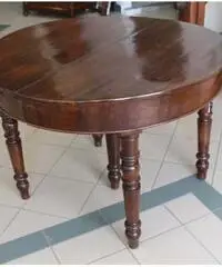 Tavolo Lombardo Luigi Filippo 1840 in noce massello Allunga - Viterbo