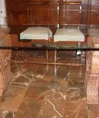 TAVOLO IN CRISTALLO/MARMO - Milano TAVOLO IN CRISTALLO/MARMO - Milano