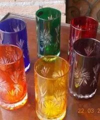 Bicchieri cristallo di Boemia e zuppiera dell'800 - Brescia