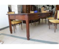 Enorme antico tavolo Piemontese rustico 260 cm 12 persone - Viterbo