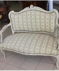 Divano Laccato provenzale Shabby chic epoca Liberty fine 80 - Viterbo