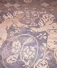 Sovraccoperta ricamata filet su rete fatta a mano - Roma Sovraccoperta ricamata filet su rete fatta a mano - Roma