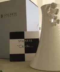 Vaso ceramica STILARTE argento - nuovo - Milano