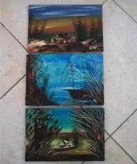 Tre quadri con paesaggi - Puglia Tre quadri con paesaggi - Puglia