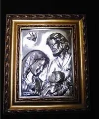 Quadro Sacra Famiglia in argento - Puglia